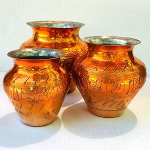 VTG COPPER KALASH LOTA POTS